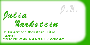 julia markstein business card
